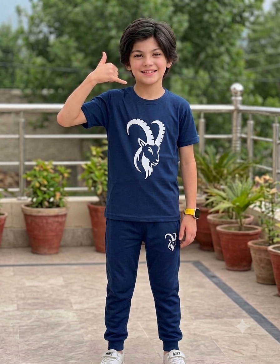 Kids Markhor Track Suit Navy Blue
